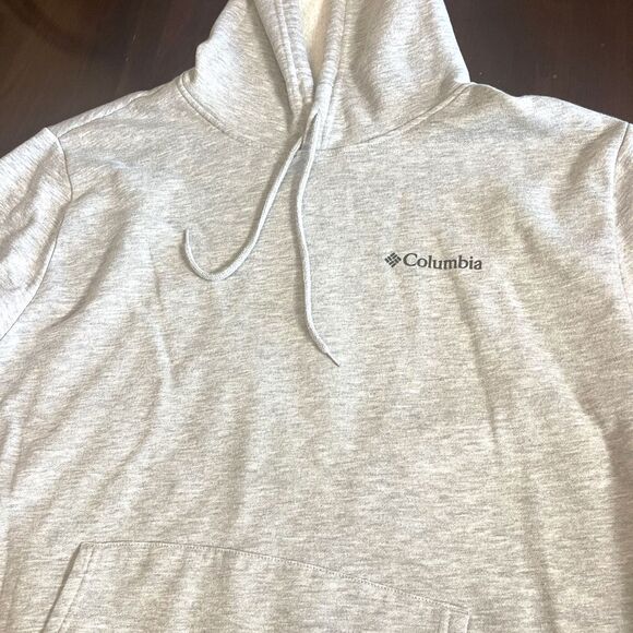 Columbia Mens XL Gray Hoodie Fleece Pull Over Long Sleeve Outdoor Casual Utility - Picture 8 of 8
